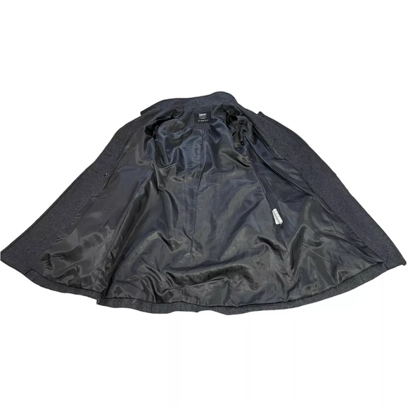 Esprit Coat Wool Blend Gray Double Breasted Button Front Size Small - Picture 8 of 16